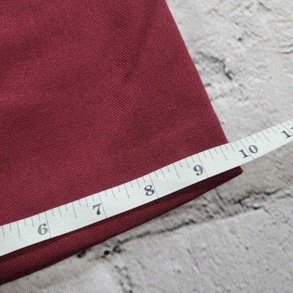 Anthro Elevenses Cranberry Red Flare Leg Brighton Button Accent Pants NWT Sz 2 - Picture 12 of 13